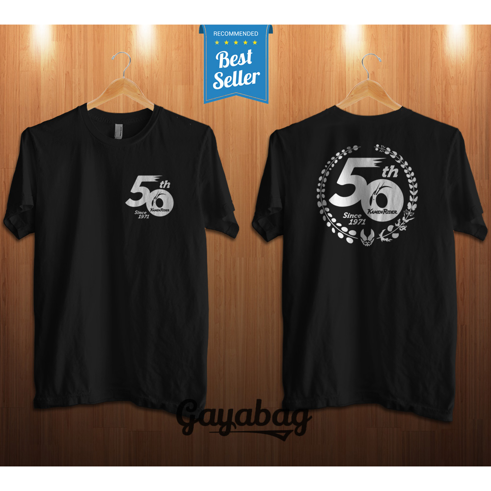 เสื้อยืดแขนสั้นคอยู unisex tokusatsu kamen rider 50th kamen rider ตั้งแต่ 1971
