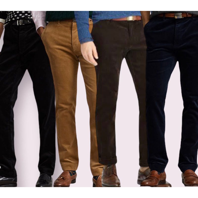 Prl กางเกงขายาว CORDUROY | กางเกง PRL KORDORAY ดั้งเดิม