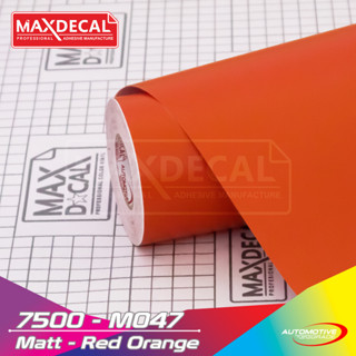 Maxdecal 7500 M047 สติกเกอร์ไวนิล เนื้อแมตต์ สีแดง สีส้ม ขนาด 45 ซม. x 15 ม.