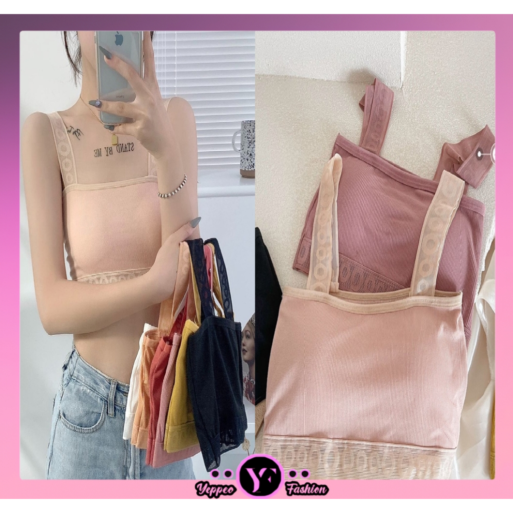 •YF• BR789 BH TANKTOP BRA WITH CUP SINGLET IMPORTED WOMENS SEXY WOMENS TOP