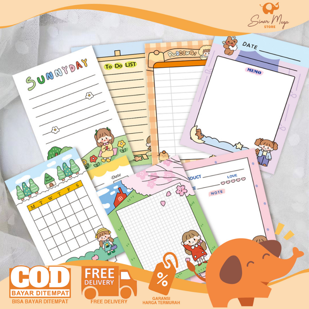 Yejin Sunny Day Planer Memopad / โน้ตบันทึกสุดน่ารัก