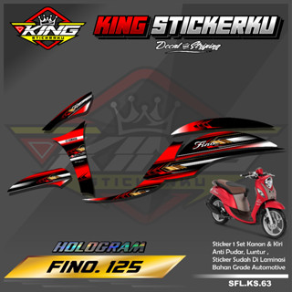 Yamaha Fino 125 Variation Striping Sticker - Fino 125 สติกเกอร์ติดรถมอเตอร์ไซค์ แบบลอกออกได้ Ks.63