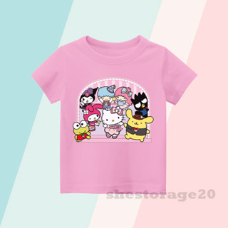 เสื้อยืด พิมพ์ลายการ์ตูน Sanrio MY MELODY KUROMI KEROPPI PURIN HELLO KITTY KIKI And LALA BADTAMARU สําหรับเด็ก