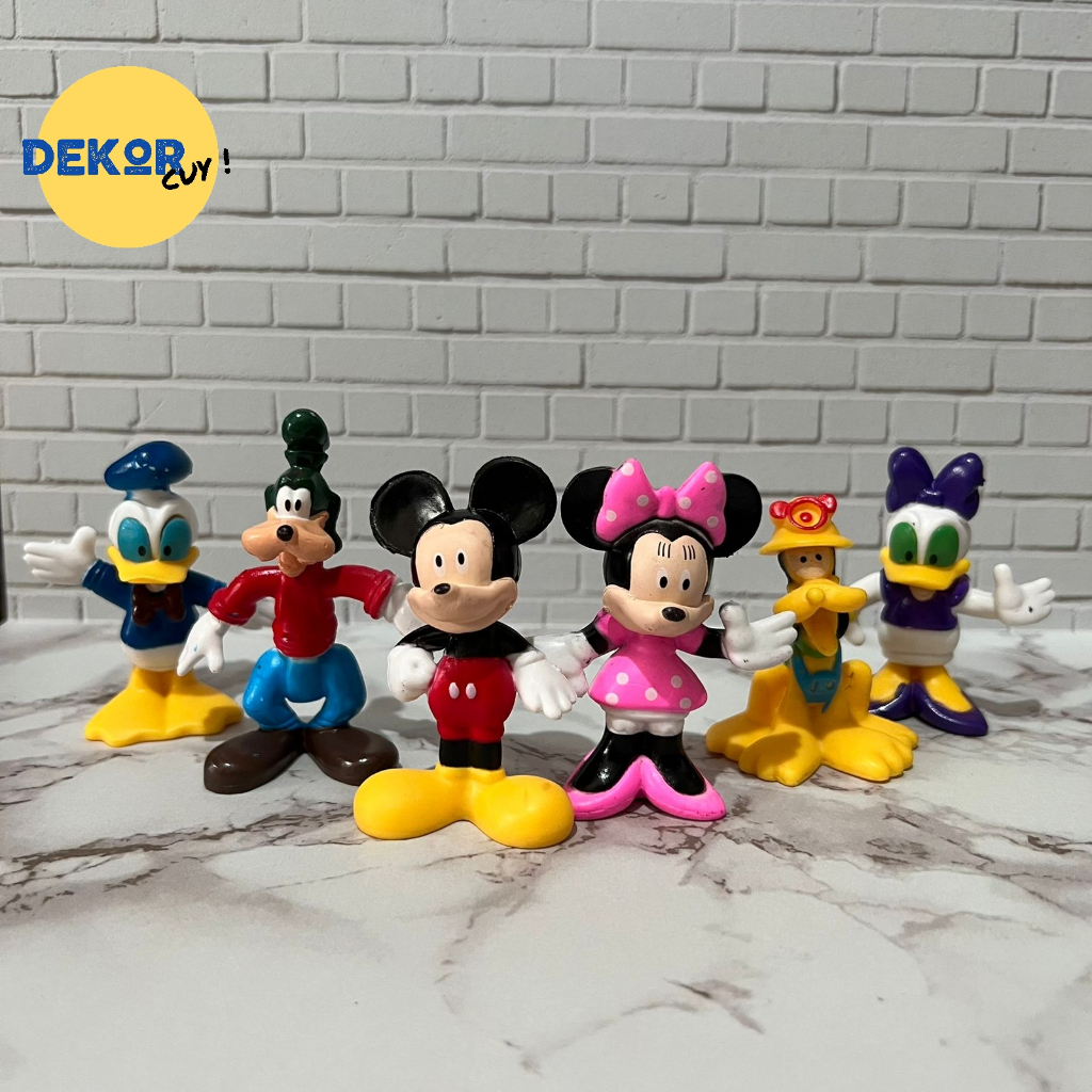 Mickey MOUSE AND FRIENDS FIGURE 1 SET CONTAINS 6PCS MICKEY MOUSE DISPLAY CAKE TOPPER