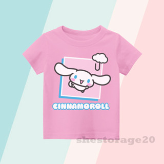 เสื้อยืด พิมพ์ลายตัวละคร Sanrio CINNAMOROLL คุณภาพดี สําหรับเด็ก