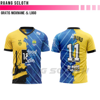 เสื้อกีฬาแขนสั้น ลาย Dortmund x Persib Jersey Free เหมาะกับใส่ชื่อ และตัวเลขด้านหลัง