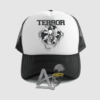 Distro Net Trucker Hat - โลโก้ TERROR Band ล่าสุด พรีเมี่ยม