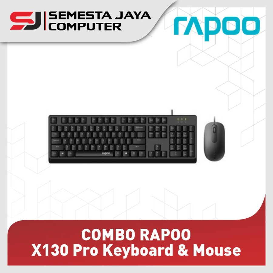 Rapoo X130 Pro Combo คีย์บอร์ดและเมาส์ X130Pro