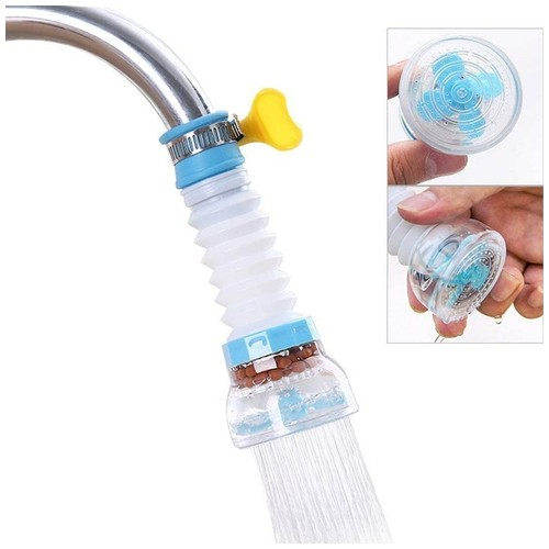 (JOY) Harmonica Water Faucet Connection Spray Jet Water Saver Faucet Filter Locking Clamp