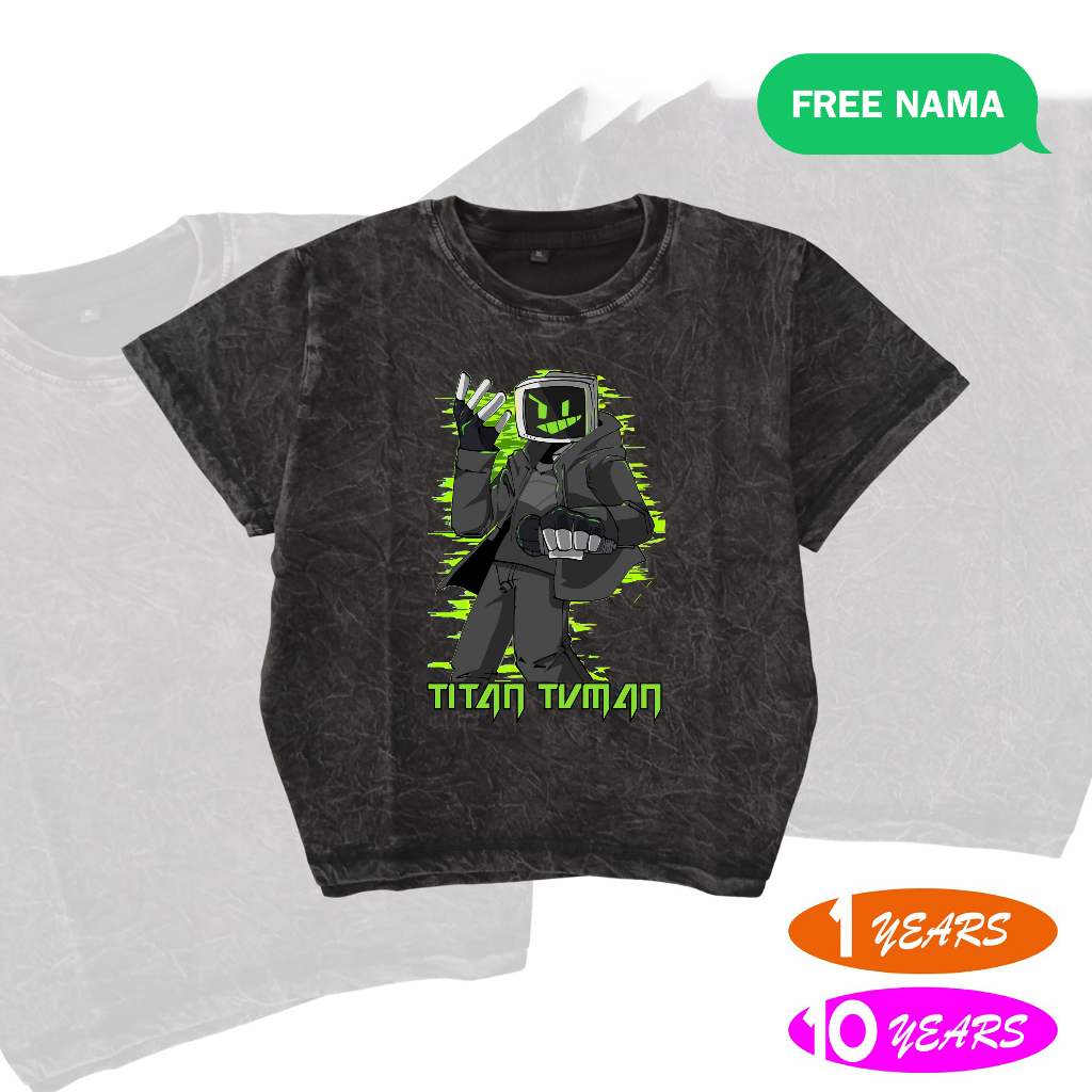 เสื้อยืดเด็ก Distro titan tvman skibidi toilet พิมพ์ชื่อฟรี