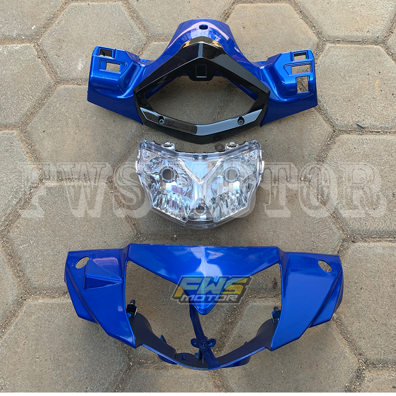 ชุดครอบหน้าและหลัง Plus Reflector Shogun R 125 New Blue