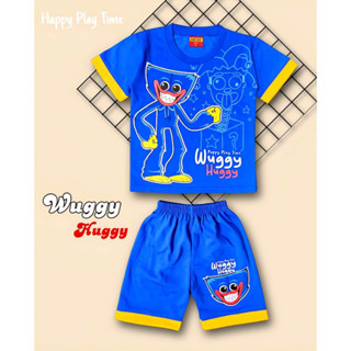 ใหม่ล่าสุด HUGGY WUGGY ชุดเสื้อยืด ลายการ์ตูน HAGI WAGI สําหรับเด็กผู้ชาย อายุ 1-10 ปี