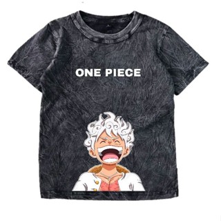 (ฟรีชื่อ) เสื้อยืด ผ้าฝ้าย ลาย ONE PIECE GEAR 5 DISTRO 24s สําหรับเด็ก