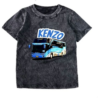 (ฟรีชื่อ) เสื้อยืดผ้าฝ้าย พิมพ์ลาย KENZO BUS KENZO BUS 24s