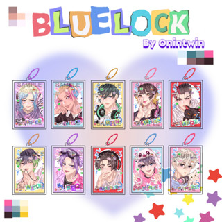 พวงกุญแจล็อค สีฟ้า โดยโฟโต้การ์ด onintwin / bluelock