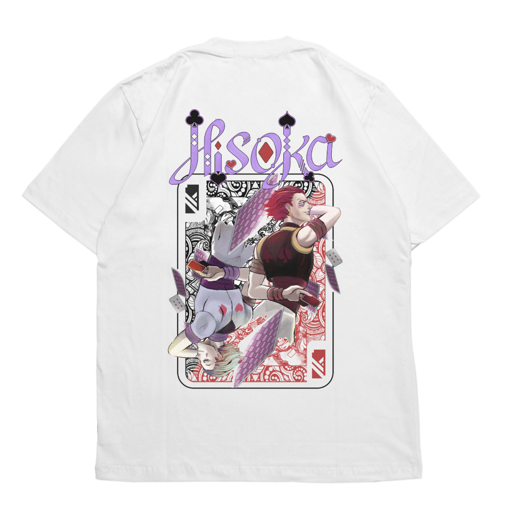 เสื้อยืด ZeroTwentyTwo Hisoka HxH สีขาว| เสื้อยืดผู้ชายตลกอะนิเมะฮันเตอร์ล้อเลียน