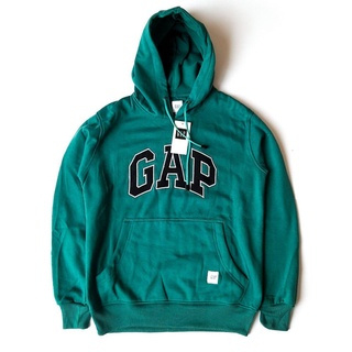 เสื้อแจ็กเก็ต มีฮู้ด ปักลายโลโก้ GAP UNISEX - HOODIE GAP TOSCA ของแท้ วัสดุหนา คุณภาพดี