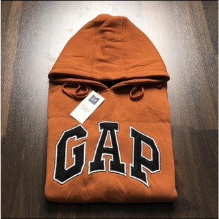 เสื้อแจ็กเก็ต มีฮู้ด ปักลายโลโก้ UNISEX - HOODIE GAP สีเหลือง ของแท้ วัสดุพรีเมี่ยม แบบหนา