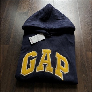 เสื้อแจ็กเก็ต มีฮู้ด ปักลายโลโก้ GAP มีซิป วัสดุพรีเมี่ยม คุณภาพดี สีกรมท่า