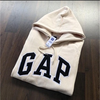 เสื้อแจ็กเก็ต มีฮู้ด ปักลายโลโก้ UNISEX - HOODIE GAP CREAM ของแท้ วัสดุหนา คุณภาพดี