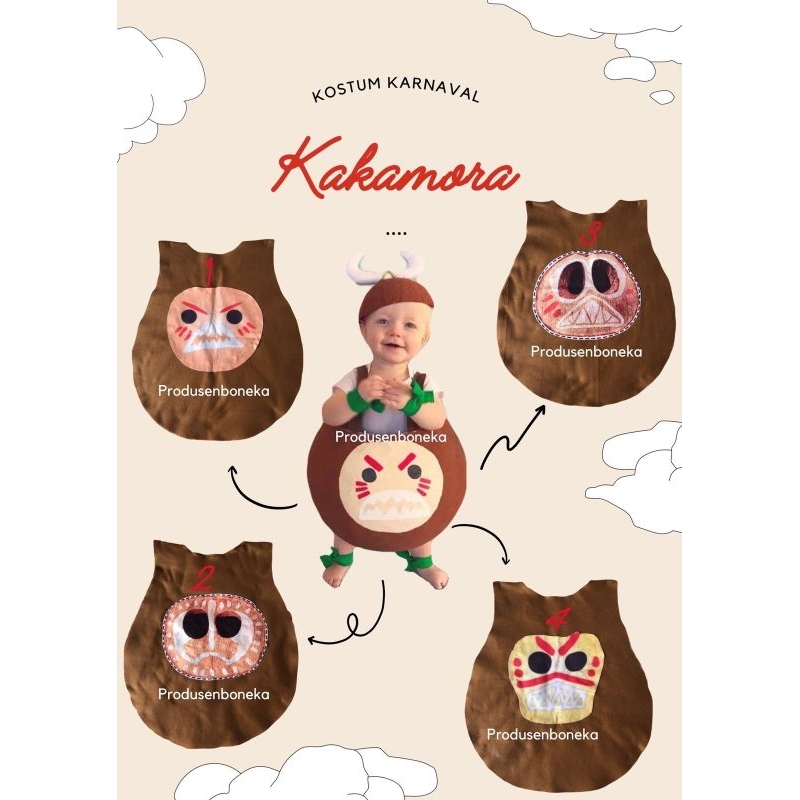 Moana Kakamora Carnival Costume / ชุดฮาโลวีนคอสเพลย์ Kakamora มะพร้าว