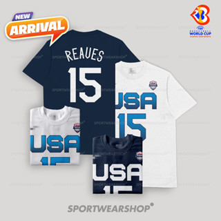 เสื้อยืดบาสเก็ตบอล FIBA USA PLAYER EDITION 2023-2024 สําหรับผู้ชาย และผู้หญิง