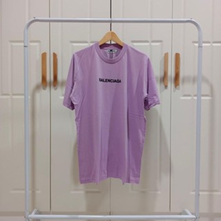 Balenciaga เสื้อเชิ้ต ลายโลโก้ Lilac ขนาดใหญ่ สําหรับผู้ชาย