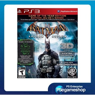 เกม Ps3 Batman Arkham Asylum Game Of The Year Edition (Eng/preloved)