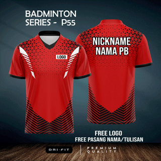 เสื้อกีฬาแขนสั้น ลายทีมชาติวอลเลย์บอล BADMINTON 2023 - P55