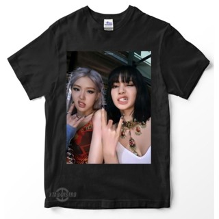 เสื้อยืดพรีเมี่ยม พิมพ์ลาย Lisa X ROSE METAL GODDESS blackp1nk kpop