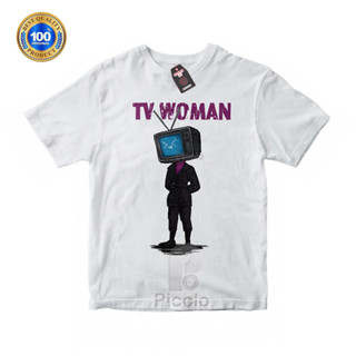 (ฟรีชื่อ) เสื้อยืด ผ้าฝ้าย พิมพ์ลายตัวละคร TV WOMAN สําหรับเด็ก