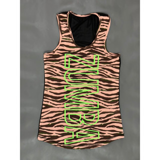 Tanktop เสื้อกีฬาผู้หญิง ลายทาง ZUMBA TANKTOP สําหรับยิมนาสติก