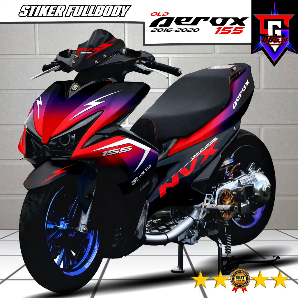 (ล่าสุด) Yamaha Aerox 155 Old Fullbody Motorcycle Decal Variation Aerox 155 Old NVX สติกเกอร์