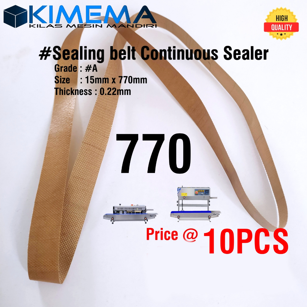 10 ชิ้น 15x770 ซีลสายพานเทฟลอนสําหรับ FRB-770 Hualian Wirapax