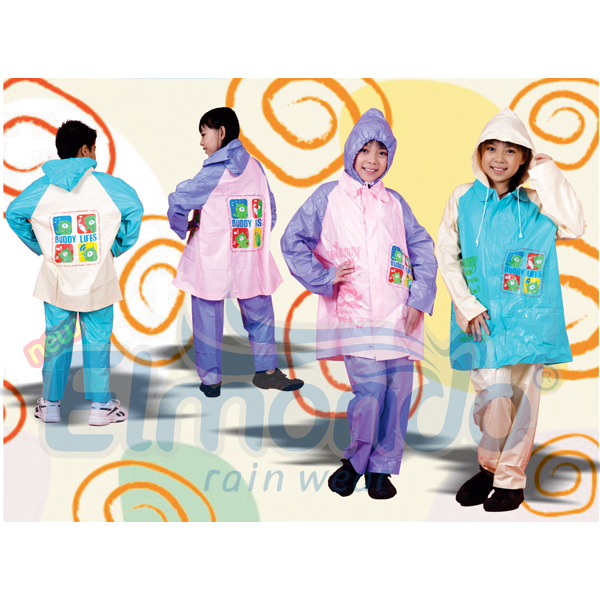 พิเศษ 601 Elmono Teenage Children& 39;s Suit Raincoat / Jacket + Pants Suit Raincoat