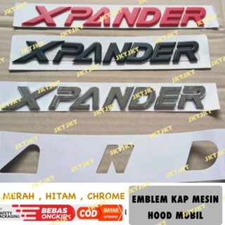 Xpander สัญลักษณ์ฮู้ดรถยนต์ สีดํา โครเมี่ยม สีแดง