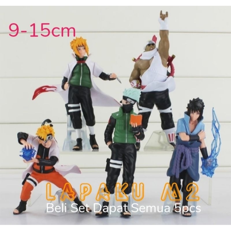 NARUTO FIGURE SET CONTAINS 5 ชิ้น NARUTO SASUKE KAKASHI