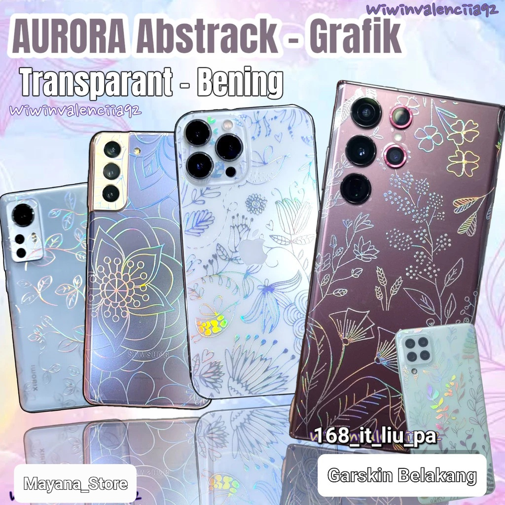 2025! Back Skin Hydrogel Motif Aurora Rainbow MATTE SAMSUNG A17 A07 A56 A36 A16 A06 4G 5G A55 A35 A26 A25 A15 A05 A05s A54 A34 A24 A14 A73 A53 A13 A33 A23 A23 A13 A33 สีขาวด้านหลังเห็ด A-Glare Flower Motif บทคัดย่อกราฟิก 4G 5G