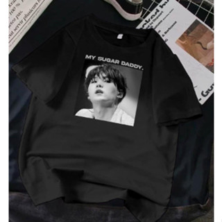 ผ้าฝ้าย ลาย KAOS BANGTAN SUGA MY SUGAR DADDY 30S