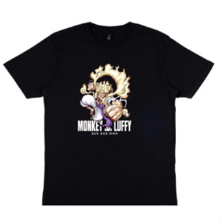 เสื้อยืด ผ้าฝ้าย พิมพ์ลายอนิเมะ One PIECE LUFFY GEAR 5 COMBED 30S