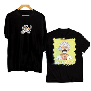 เสื้อยืด ผ้าฝ้าย พิมพ์ลายอนิเมะ LUFFY GEAR 5 MONKEY D LUFFY ONE PIECE LUFFY BOY 30S