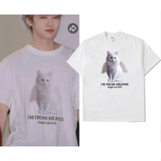 เสื้อยืดผ้าฝ้าย พิมพ์ลาย NCT DREAM JAEMIN CAT ANGEL IM FROM HEAVEN COMBED 30S