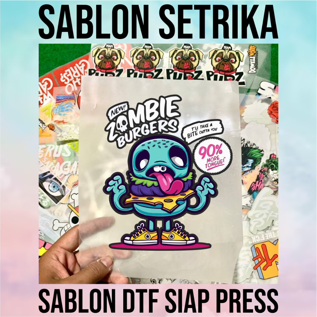 Printing IRON ZOMBIE SCREEN PRINTING DTF สติ๊กเกอร์, ZOMBIE PRINTING SCREEN PRINTING