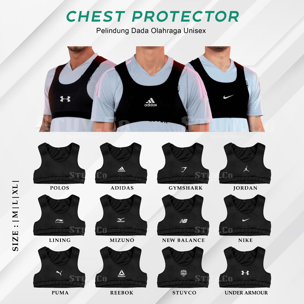 FOOTBALL VEST CHEST PROTECTOR UNISEX SPORTS CHEST PROTECTOR 4 สี