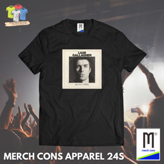 Hmd213 | เสื้อยืด พิมพ์ลาย Liam GALLAGHER TAG MERCHCONS APPAREL BAND | ขนาดด้านนอก