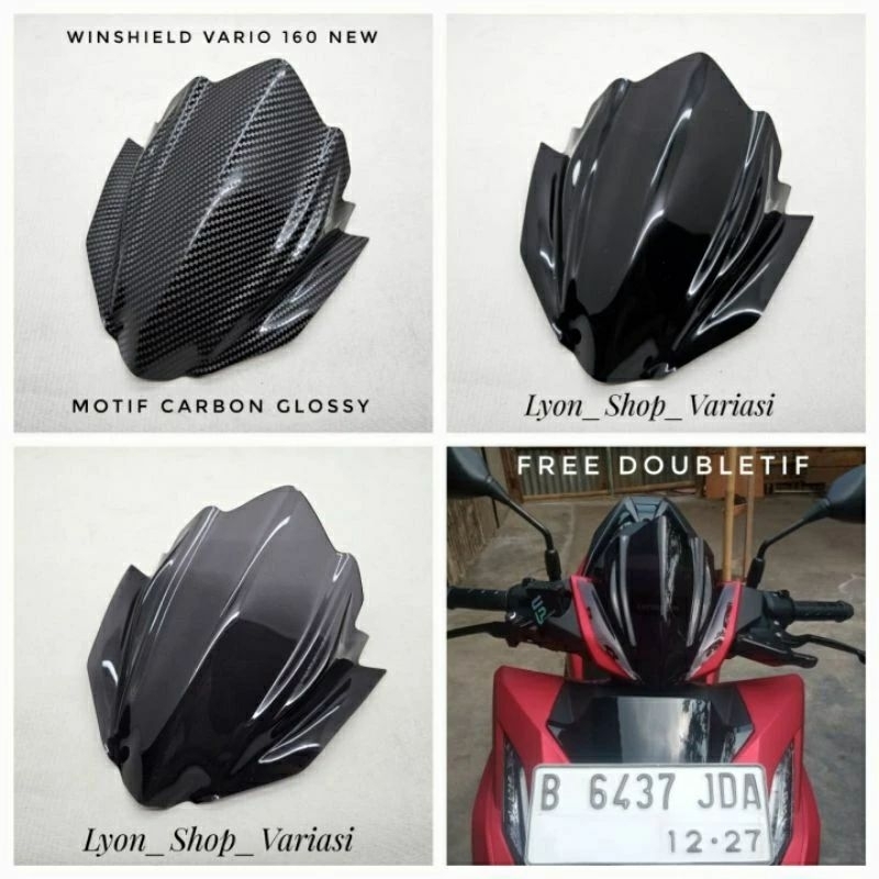 กระบังหน้า Winshield Vario 160 New Carbon Free Doubletif