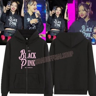 เสื้อแจ็กเก็ตมีฮู้ด Blackpink bornpink tour in FRANSISCO สไตล์เกาหลี