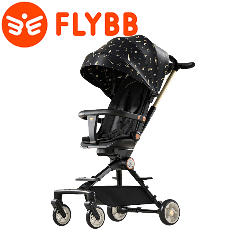 Flybb Magic รถเข็นเด็ก พับได้ 2 ทาง หมุนได้ 180 องศา สําหรับเดินทาง