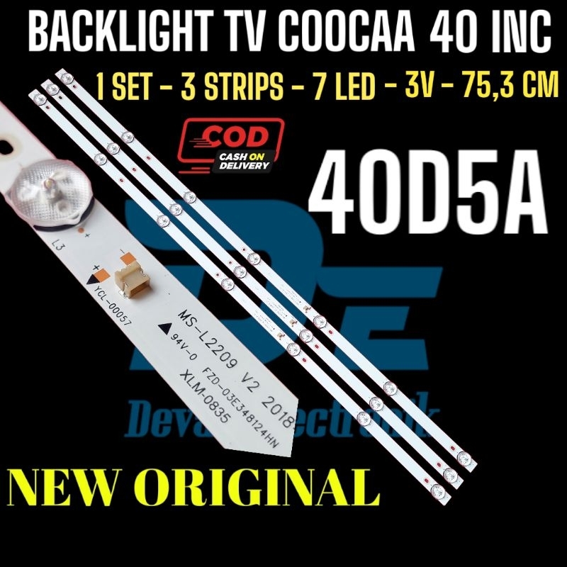 COOCAA 40 INC 40D5A TV BACKLIGHT COOCAA 40D5A LED TV LAMP COOCAA 40 INC 7K 3V TV BACKLIGHT