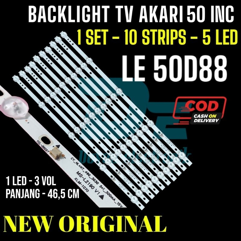 AKARI TV BACKLIGHT 50 IN 50D88 LE50D88 AKARI 50D88 ไฟ LED TV LE50D88 BL AKARI 50INC 3V 5K